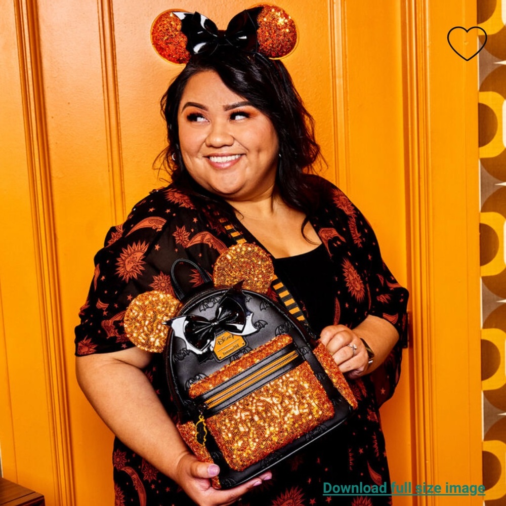 Loungefly Minnie Mouse Exclusive Halloween Sequin Mini Backpack Rare